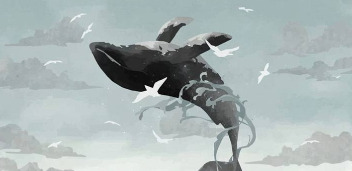 鲸的图片动漫唯美【鲸落唯美壁纸】
