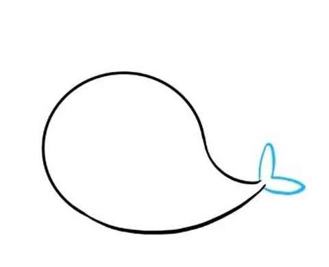 鲸的图片简笔画【可爱的独角鲸简笔画步骤图解】