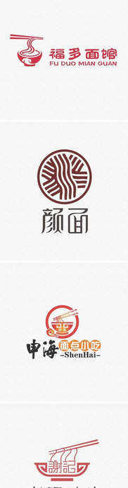 好看接地气的面馆LOGO设计【简单易记的面馆LOGO设计】