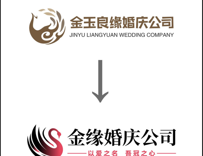 如何从创意范本中做出特色婚庆LOGO设计？【婚礼Logo创意设计案例】