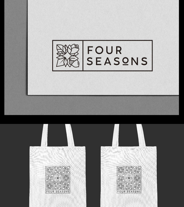 茶饮Logo设计——FOUR SEASONS【茶馆logo设计】