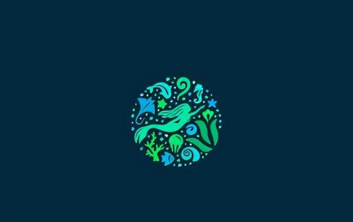 深邃的海洋元素标志设计【海洋logo设计】