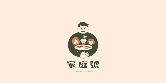 幸福号——幸福温馨的餐饮品牌logo案例【餐饮卡通形象logo设计】