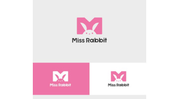 兔子小姐MISS RABBIT品牌logo设计案例【可爱兔子logo设计】