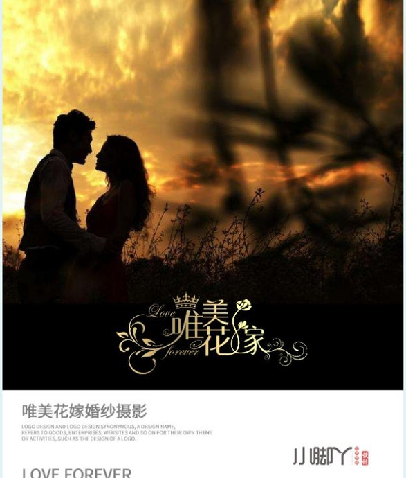 唯美花嫁-婚纱摄影logo设计案例【婚纱logo设计】