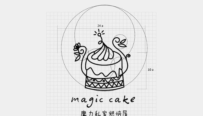 Magic cake—生动形象的烘焙品牌logo设计【烘焙蛋糕主题logo设计】