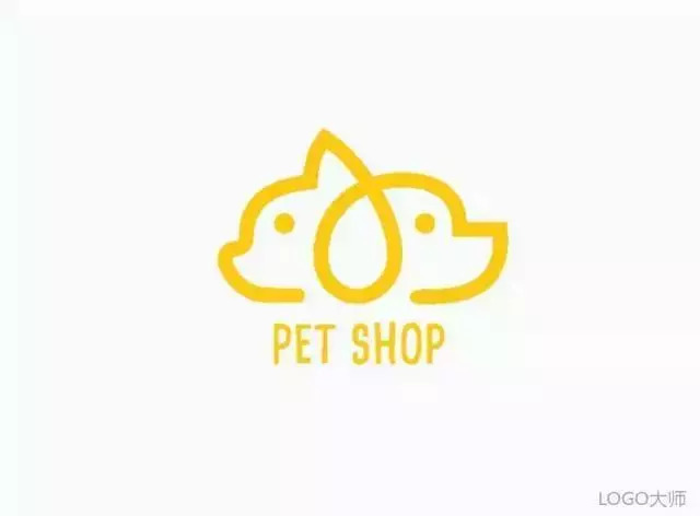 简约精致的宠物店Logo创意设计【宠物店logo设计】