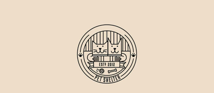 猫狗元素宠物主题Logo创意设计欣赏【宠物行业logo设计】