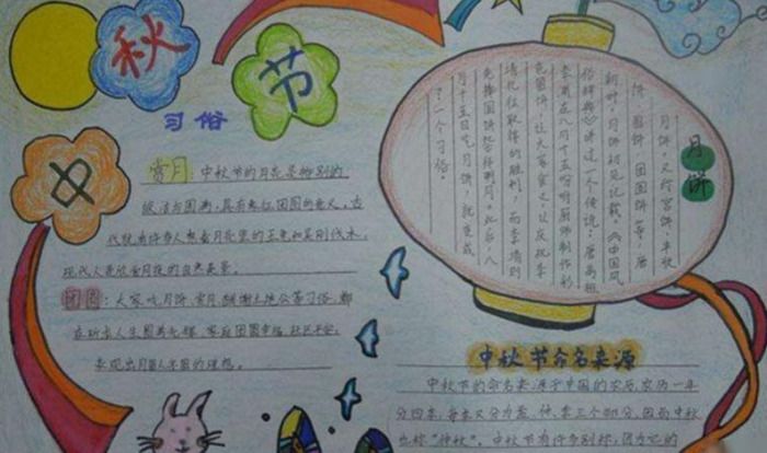 中秋主题手抄报怎么办？版面要好画又好看，内容字多字少都可以【手抄报字体设计 创意】