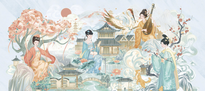 国潮风插画与包装完美结合【国潮风插画应用】