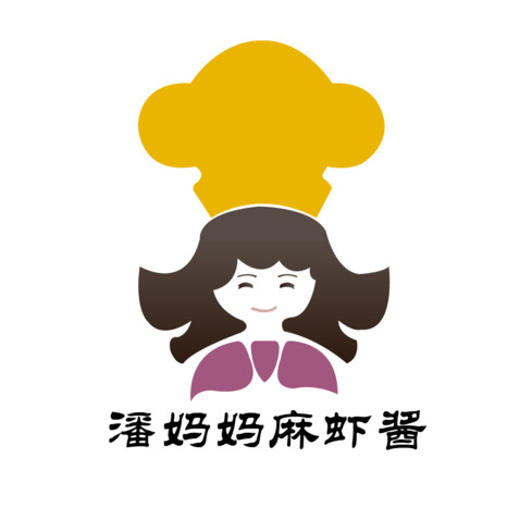 潘妈妈麻虾酱logo设计