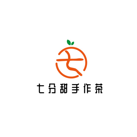 七分甜手作茶logo设计