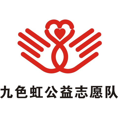 九色虹公益志愿队logo设计