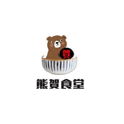 熊贺食堂logo设计