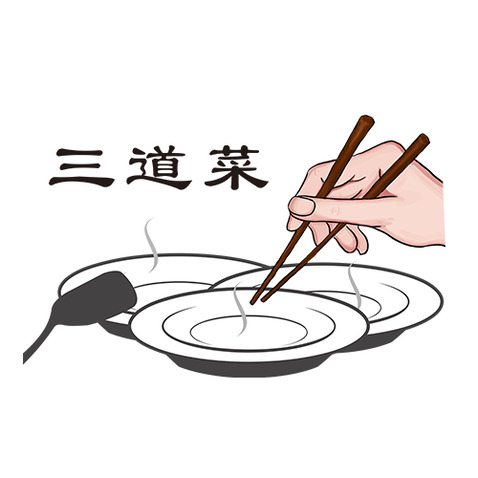 三道菜LOGOlogo设计