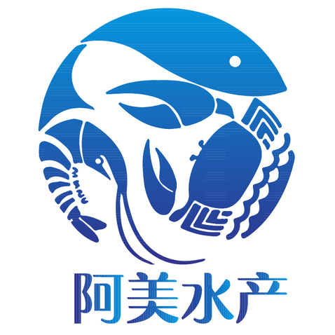 阿美水产logo设计