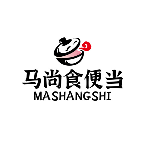 马尚食便当logo设计