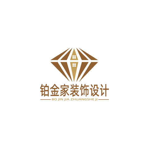 铂金家装饰设计logo设计