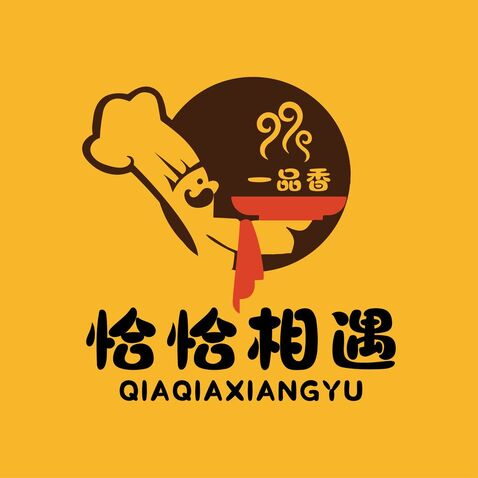 恰恰相遇logo设计