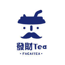 发财奶茶logo