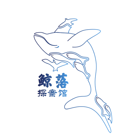 鲸落探案馆logo设计