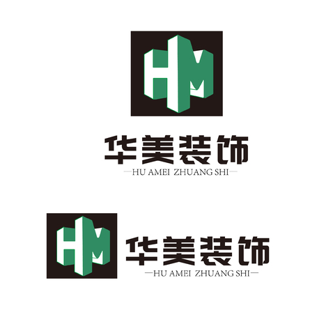 华美装饰logo设计