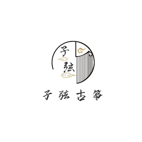 子弦古筝logo设计