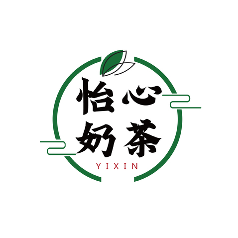 怡心奶茶logo设计