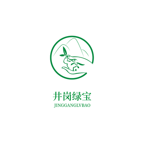 井岗绿茶logo设计