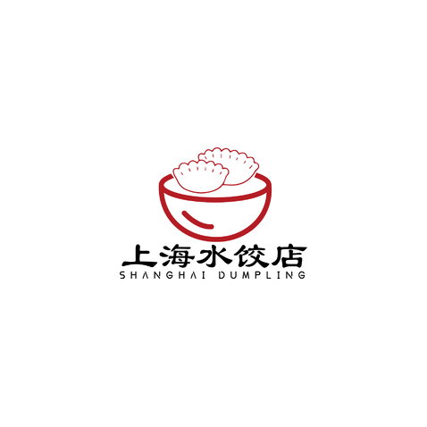 上海水饺店logo设计