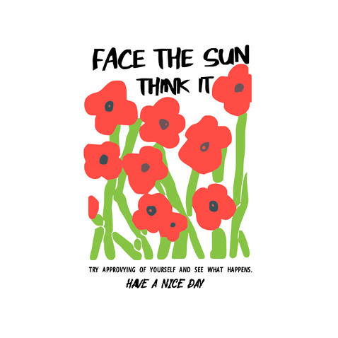 FACE  THE  SUN   THINK  ITlogo设计