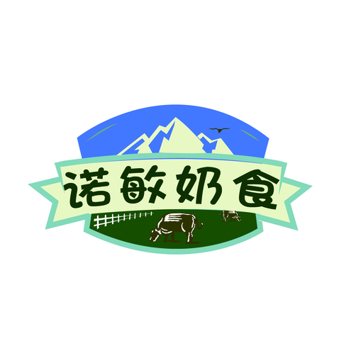 诺敏奶食logo设计