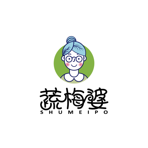 蔬梅婆logo设计