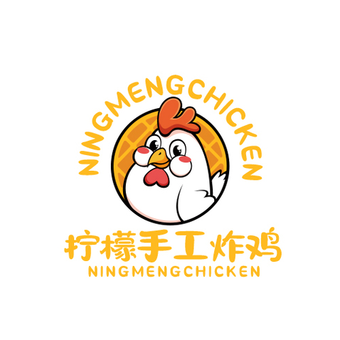 擰檬手工炸雞logo設計