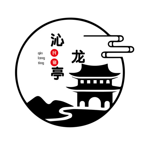 沁龙亭logo设计