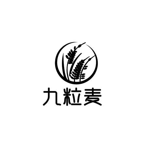 九粒麥logo設計