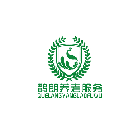 鹊朗养老服务logo设计