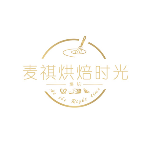 麦祺烘焙时光logo设计