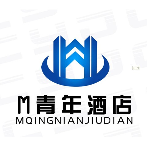 M青年酒店logo设计