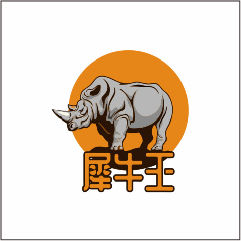 犀牛王logo设计