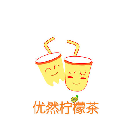 优然柠檬奶茶logo设计