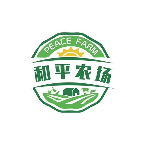 和平农场logo设计