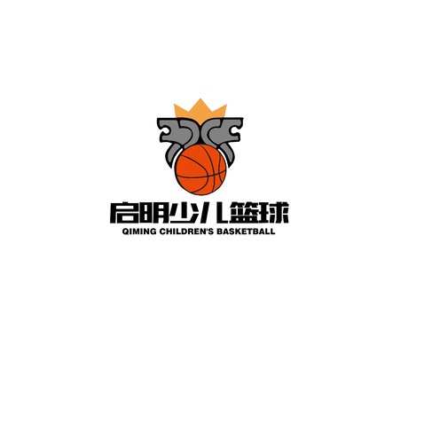 启明少儿篮球logo设计