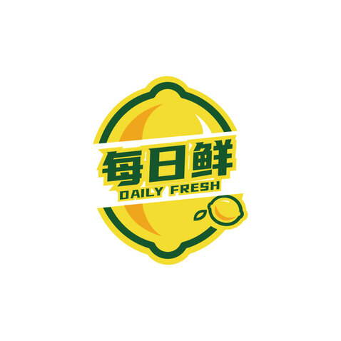 每日鲜logo设计