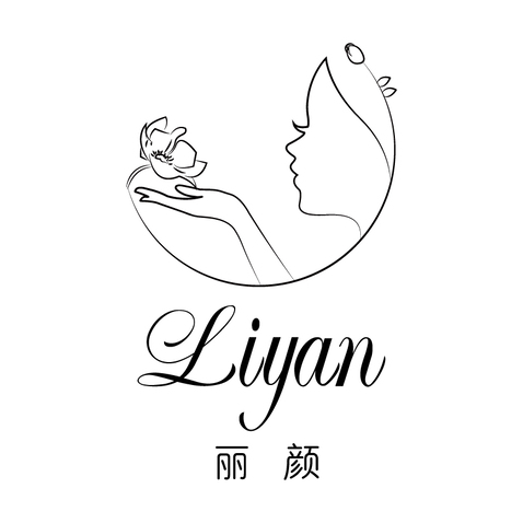 丽颜logo设计