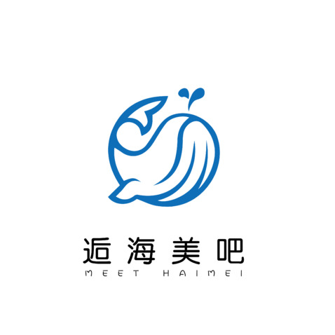 逅海美吧logo设计