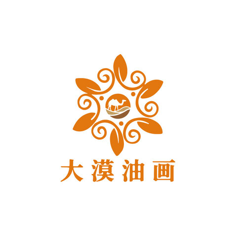 大漠油画logo设计