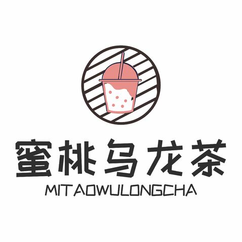 蜜桃乌龙茶logo设计