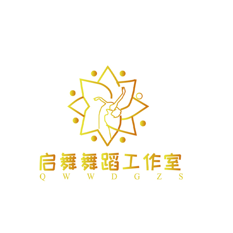 启舞舞蹈工作室logo设计