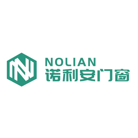 诺利安门窗logo设计_蓝橙色与字母结合的简约风 服务行业_案例_万动力